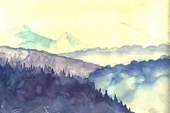 12 Artistic Watercolor Landscapes  Vector Copy Product Image 6