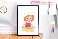 Girl Bakers  graphics and illustrations Product Image 5