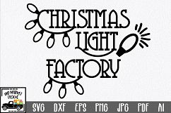 Christmas SVG Cut File - Christmas Light Factory SVG DXF PNG Product Image 1