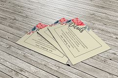 Watercolor flower invitation set Product Image 3