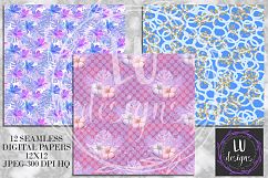 Summer Digital Papers, Beach Tropical Patterns, Summer Backgrounds Product Image 4