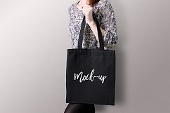 Black Tote Bag Mockup Product Image 1
