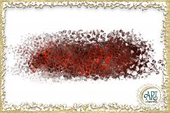 Sangria Wine Burgundy  Brush Strokes Clipart Autumn Golden Glitter  24 PNG - transparent background images Product Image 16