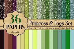 SALE OFF 432 Glitter Digital Paper, Princess Kid Party Paper Product Image 9