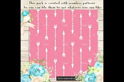 100 Seamless Boho White Arrow Pattern Digital Papers Product Image 2
