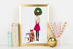 Fashion illustration - Christmas Girl 7 - Blonde Product Image 6