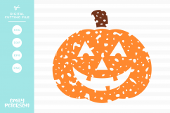 Distressed Jack o Lantern SVG DXF EPS PNG Product Image 1