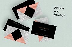 Rose Gold Foil Marble Business Card Product Image 5