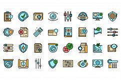 Control icons set vector flat Product Image 1