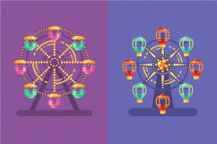 Funfair amusement rides. Carousels and Ferris wheels Product Image 3