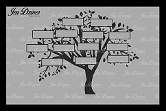Family Tree 13 Names SVG DXF EPS PNG Product Image 1