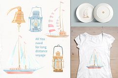 Nautical watercolor clipart collection Product Image 6