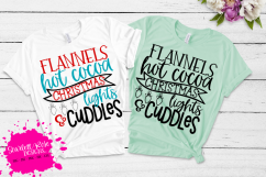 Flannels, Hot Cocoa, Christmas Lights &amp; Cuddles SVG Product Image 1