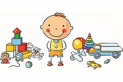 Kids playing bundle - happy kids playing different games Product Image 4