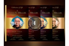 Sunset Funeral Program Photoshop Template Product Image 8