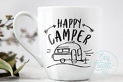 Happy Camper SVG File Camping, Seventh Birthday Svg, 7th Birthday Svg Product Image 2