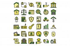 Mortgage icons vector flat Product Image 1