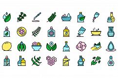 Essential oils icons set vector flat Product Image 1