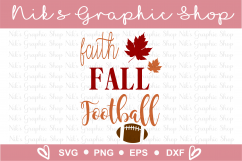 Faith Fall Football Svg, Fall Svg, Football Svg, Fall Sign Product Image 2