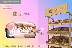 Glossy Transparent Bread Package with Clip Mockup Product Image 4