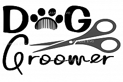 Dog Groomer Dog Pet FILE SVG,EPS,DXF,PNG,JPG Product Image 1