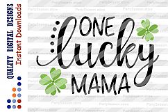 Lucky Mama shirt Svg Mother's Day Svg Cut file Silhouette Product Image 2