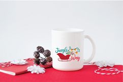 Jingle all the Way - Christmas SVG Cut File - DXF PNG EPS Product Image 4