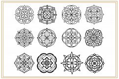36 hand drawn mandalas. EPS, PNG, SVG Designs Product Image 2