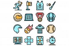 Hurling icons set vector flat Product Image 1