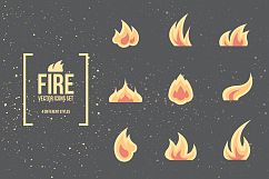 Fire and Flames. Vector Icons. Product Image 1