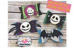 Halloween Jack Sally Inspired Hair Bow Template Bundle Set Product Image 1