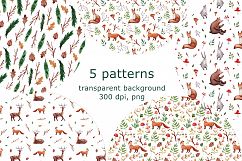 Forest Friends - Watercolor Clip Art Set Product Image 3