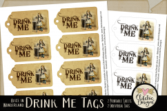 Alice in Wonderland Drink Me Printable Tags Product Image 2