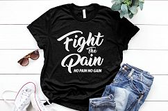 Fight the pain No pain No gain Printable Product Image 1