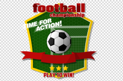 Design on the football theme. For T-shirts and banners. Product Image 3
