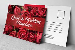 Love &amp; Wedding Postcard Template Product Image 3