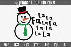 Fa La La La La - Deck the Halls Christmas SVG Cut File - DXF Product Image 1