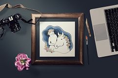 Horses, flowers &amp; alphabet – Vector Paper Art Style Product Image 9