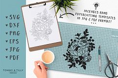 Peony Flowers -SVG EPS DXF PNG PDF JPG Cutting File Product Image 5