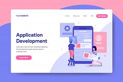 Landing page template of Application Development services Product Image 1
