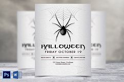 Spider Hallowen Party Flyer Template Product Image 1