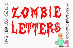 Zombie Letters SVG Cutting File PNG DXF AI EPS Product Image 1