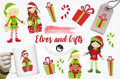 Elves and Gifts graphics and illustrations Product Image 1