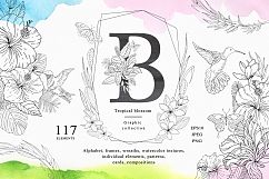 Tropical blossom graphic collection Product Image 1
