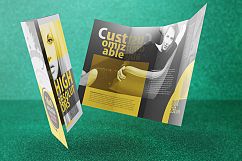 16 X 9 Four Panel Roll Fold Brochure Mockup Product Image 2