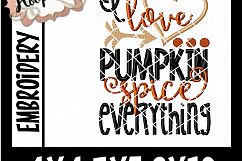 I Love Pumpkin Spice Everything - Thanksgiving Embroi Product Image 2