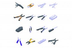 Multitool icons set, isometric style Product Image 1