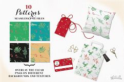 Christmas Holly Festive Red Seamless Patterns Digital Papers Product Image 2