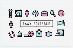 100 Miscellaneous Flat Icons Product Image 3