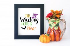 The Witching Hour is Near SVG Cut File - Halloween SVG DXF Product Image 5